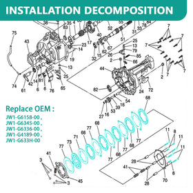 DRIVE UP three short bolts for brake kit installation.