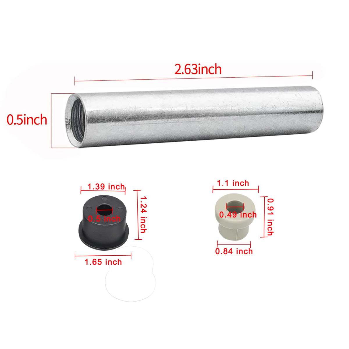 Drive Up small rubber bushings for precise spring alignment.