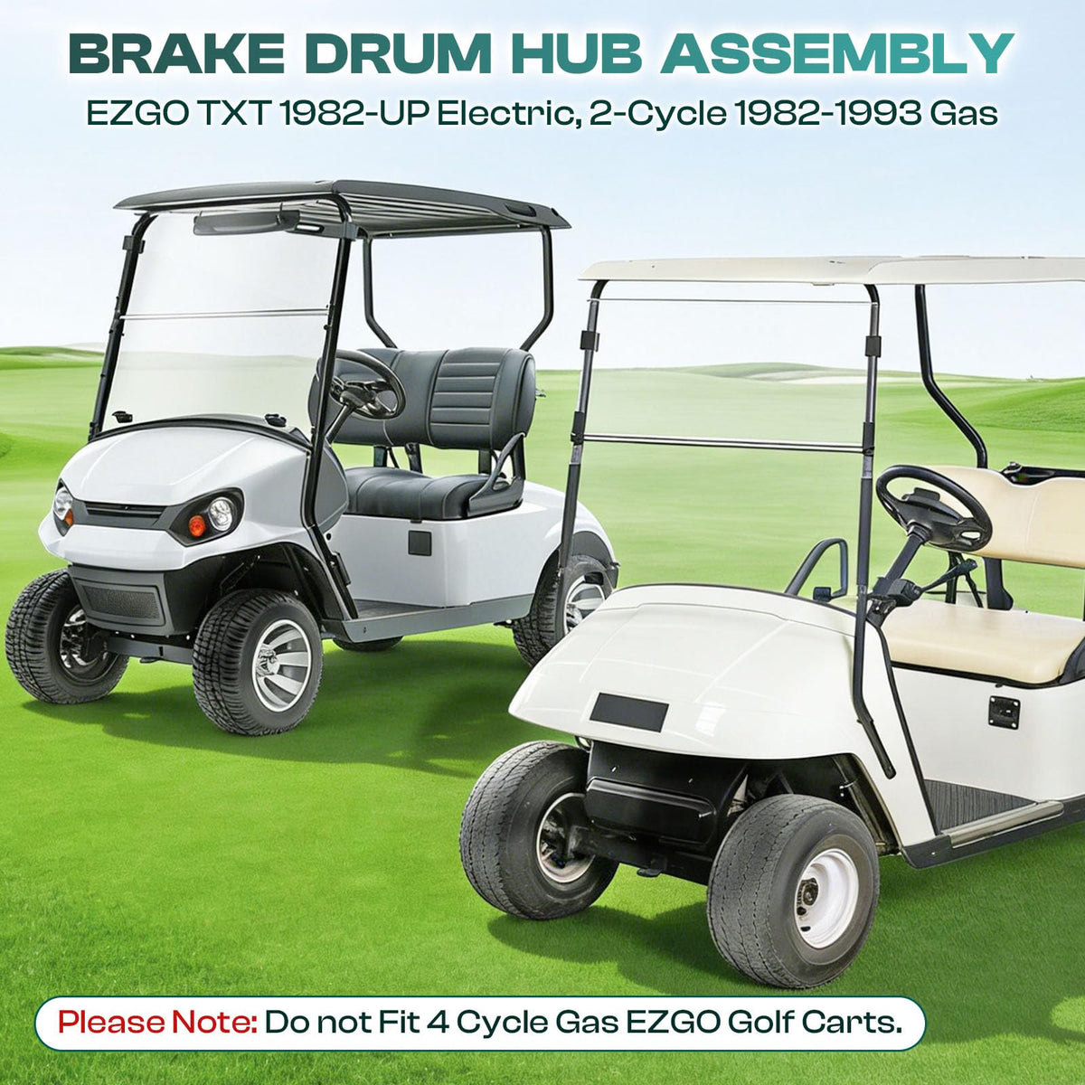 DRIVE UP star spline engagement visual shows proper fit with EZGO TXT.