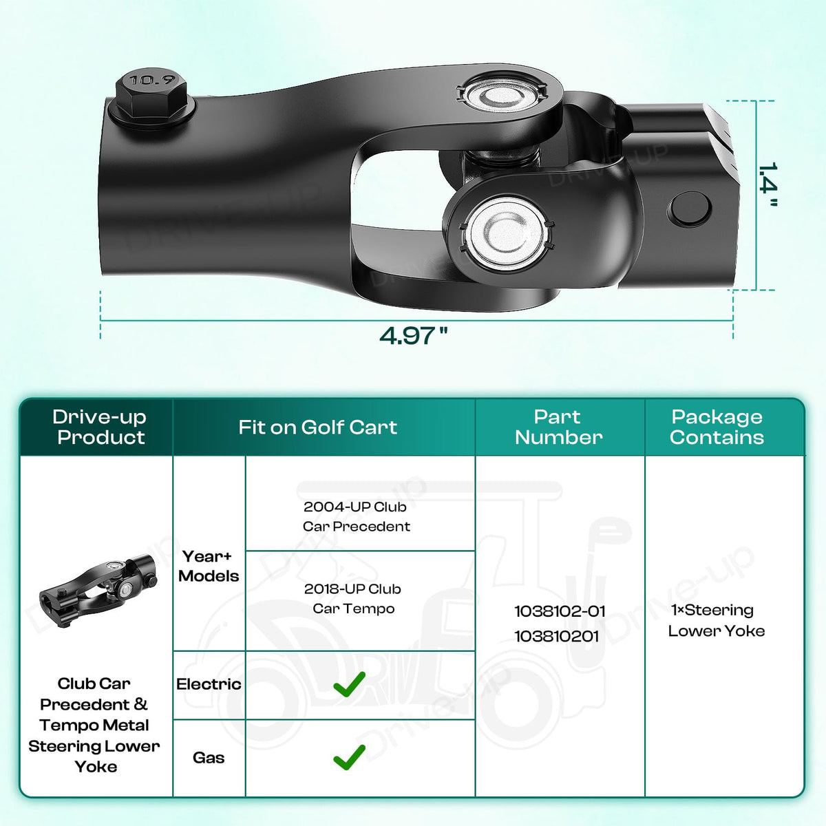 DRIVE UP steering lower yoke installation guide helps DIY repairs.