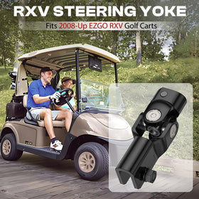 Drive Up steering yoke in use on an EZGO RXV for steady handling