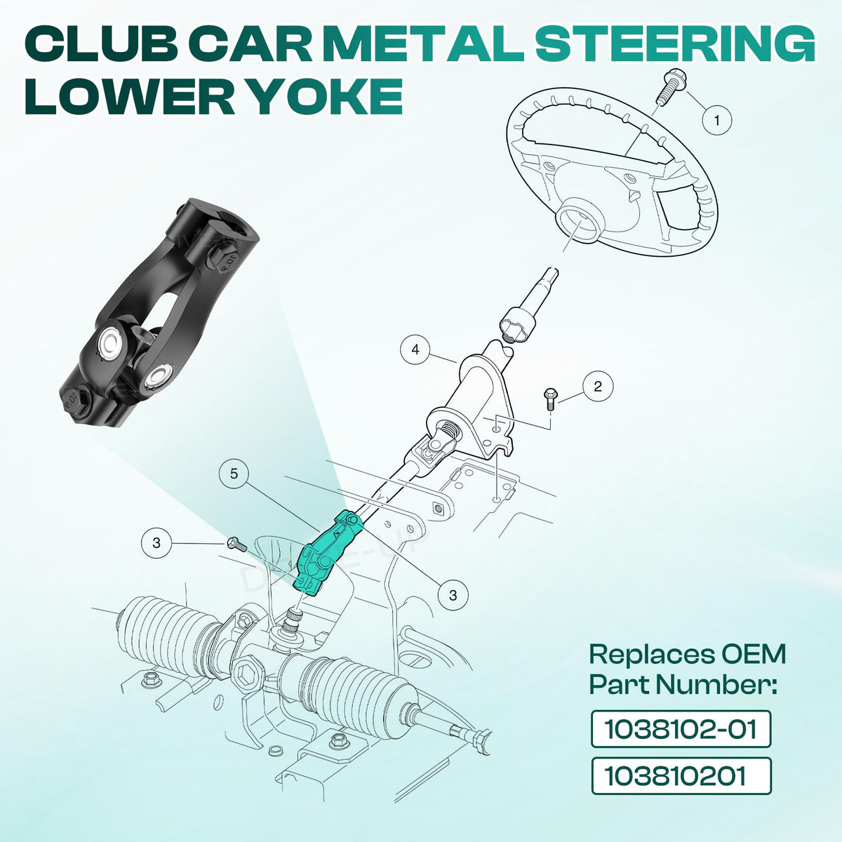DRIVE UP steering yoke replacement part for reliability.