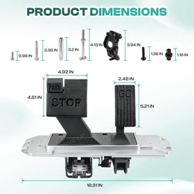 Drive Up Tempo-compatible pedal kit for gas and electric golf carts