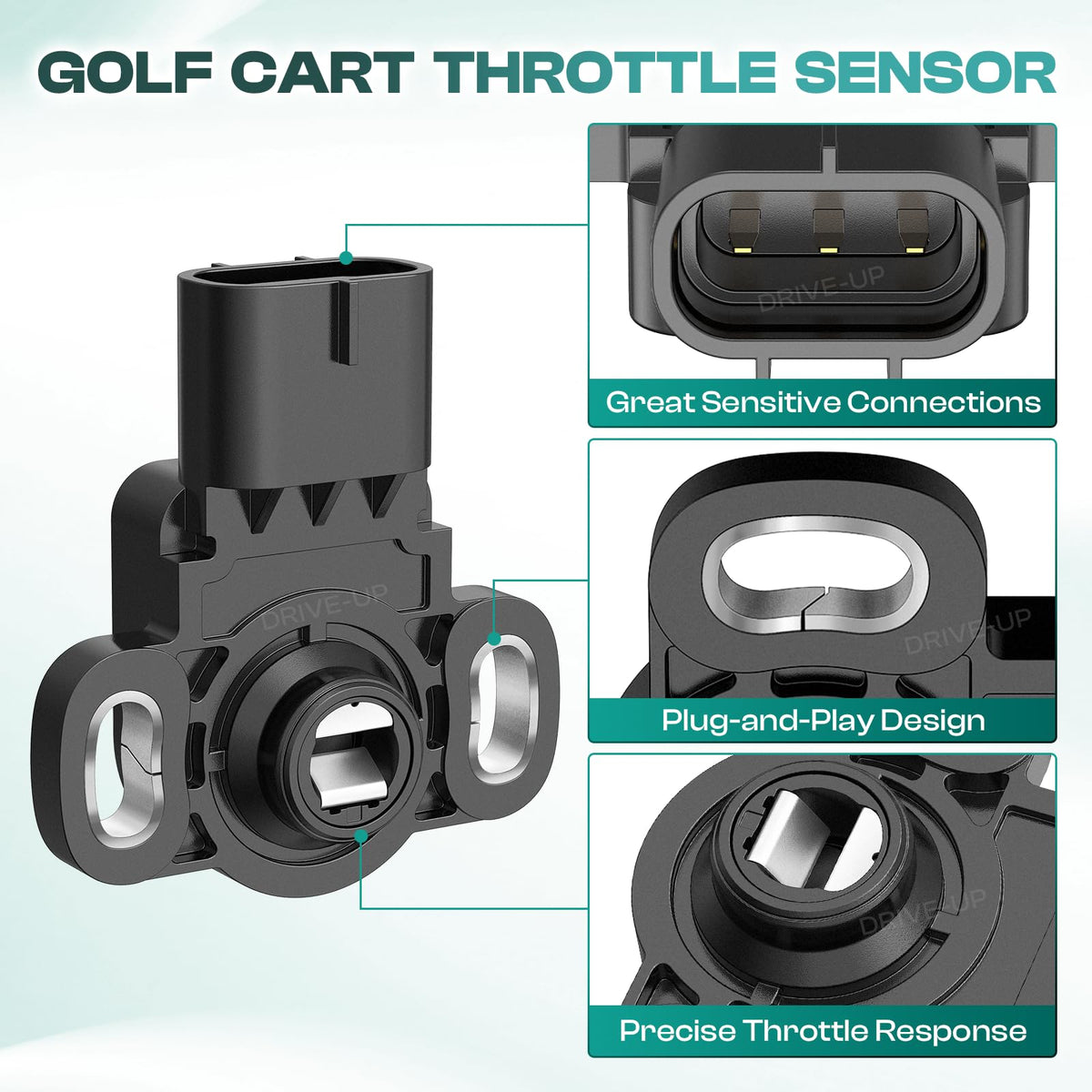 Drive Up throttle sensor packaging keeps parts protected during shipping.