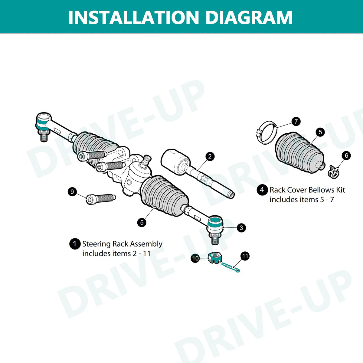 Drive Up two-piece pack ensures replacements are ready when needed.