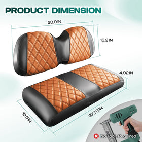 Drive Up brown-black two-tone design modernizes Club Car Precedent interiors.