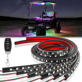 Drive Up underbody LED kit with canopy lights for Yamaha, EZGO, and Club Car carts.