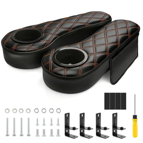 Drive Up universal armrest front view with cup holder for quick beverage access