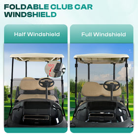 DRIVE UP Club Car Tempo windshield folds and tints for glare control