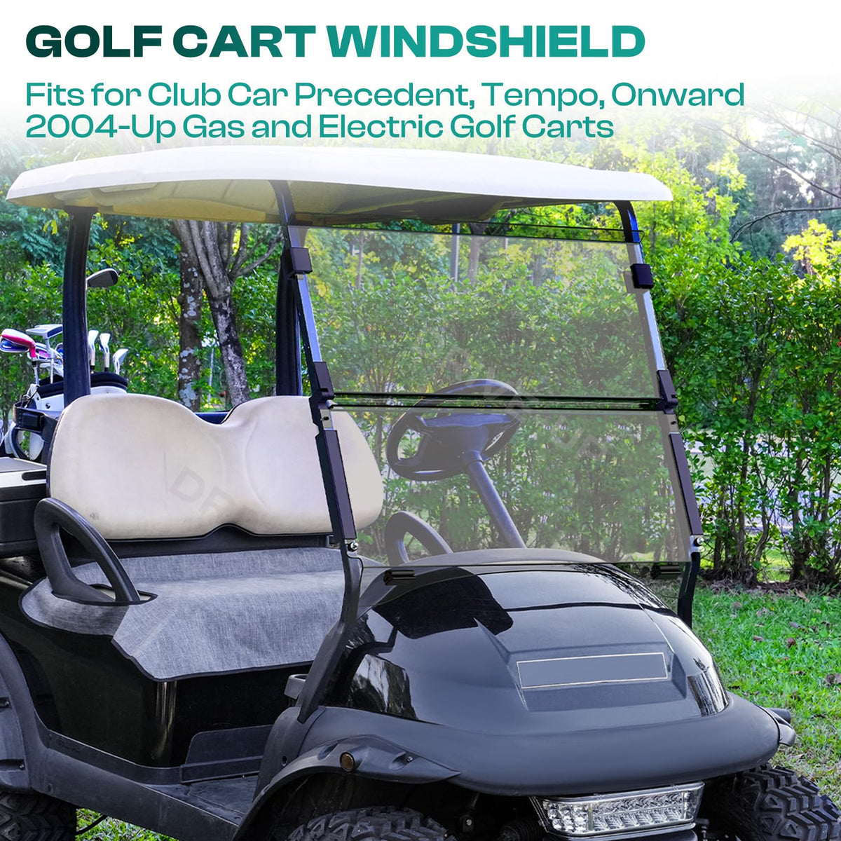 DRIVE UP high-density PC material ensures durable, easy-to-clean windshield