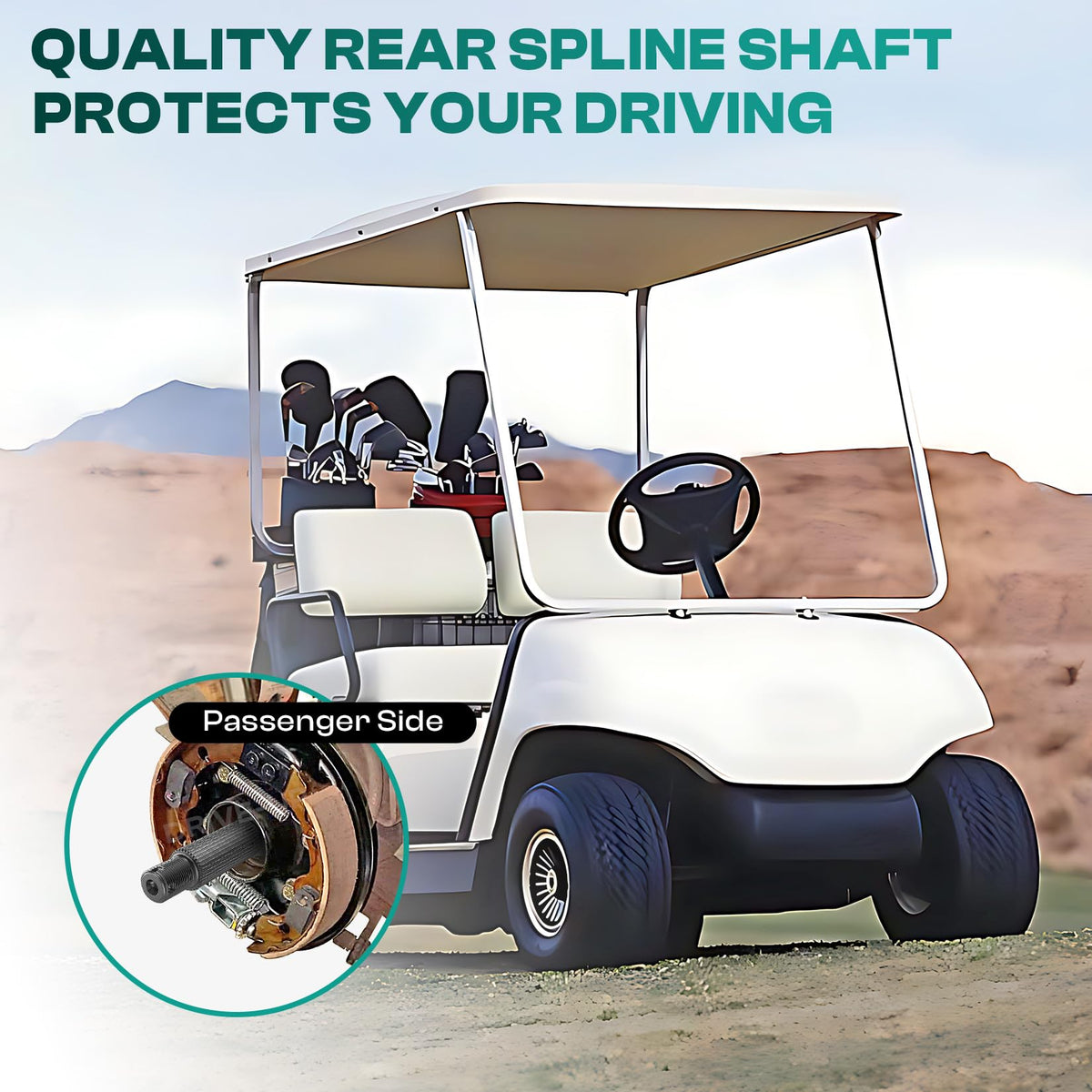 DRIVE UP YDRE/Drive compatible rear axle shaft, ensures smooth operation.