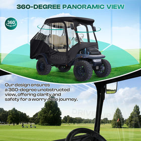 Drive Up zippered doors simplify entry and quick access to clubs and gear