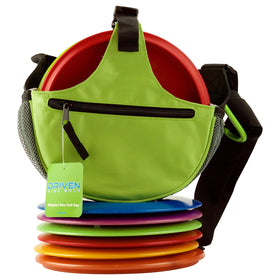 Driven Slingshot bag open design enables quick one-handed disc grabs.