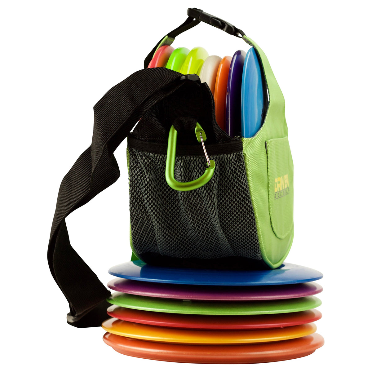 Driven Kiwi Green Slingshot offers ample storage for phone, keys, wallet.