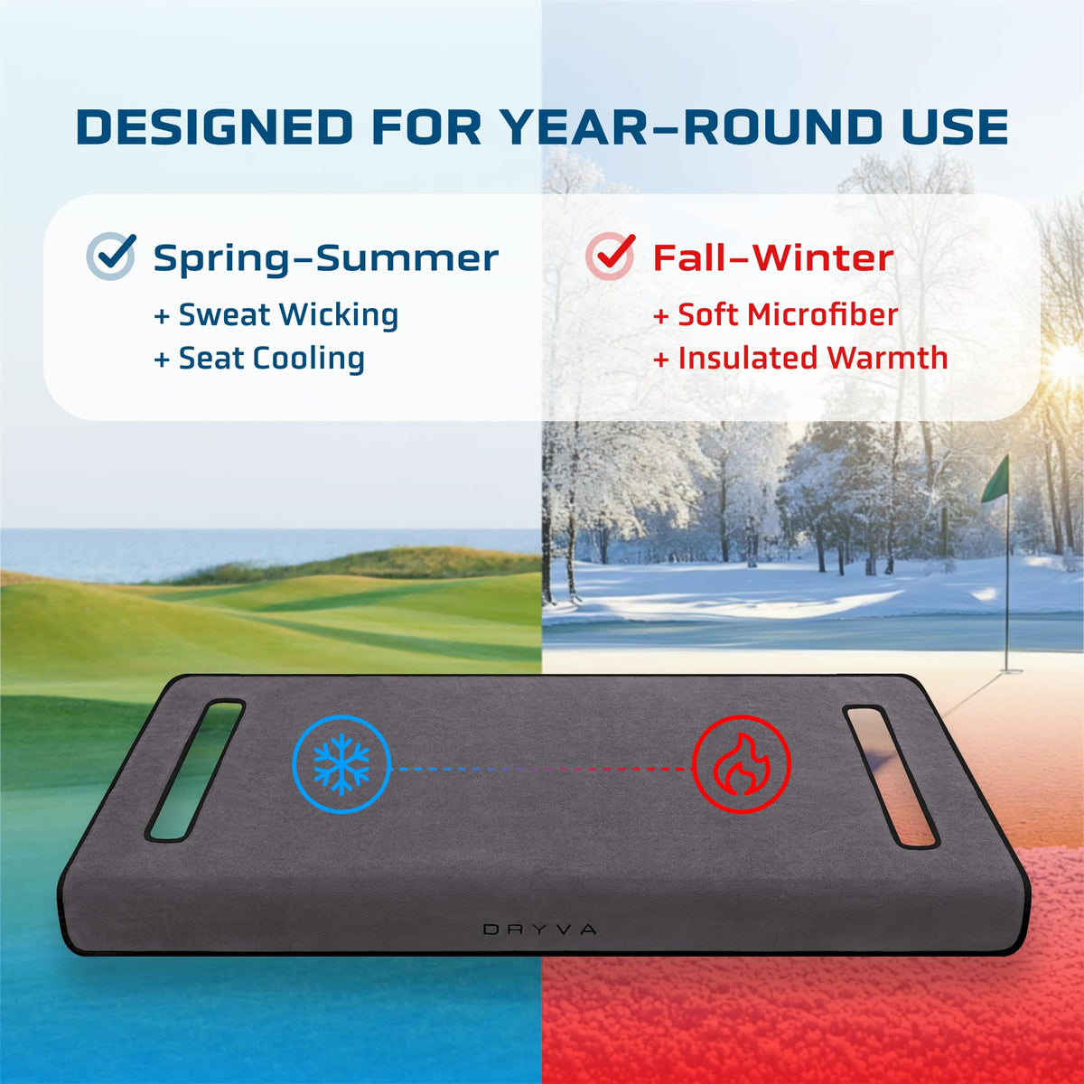 Dryva machine-washable seat cover close-up emphasizes easy cleaning after trips.