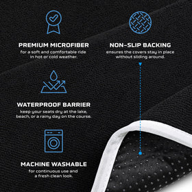 Dryva non-slip grips keep the cover securely in place.