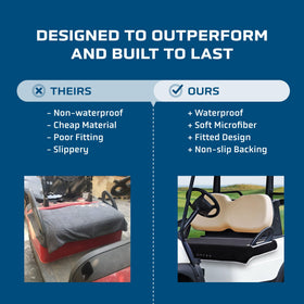 Dryva precise dimensions graphic advises measuring your cart before purchase.