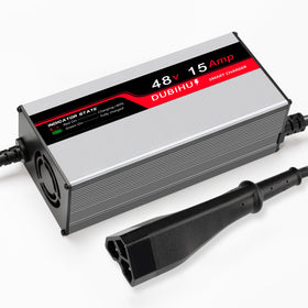 DUBIHU 48V RXV charger front view showing fast charging for EZGO RXV golf carts.