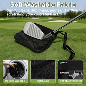 Duluvop cleaning brush beside bag highlights gentle groove cleaning action