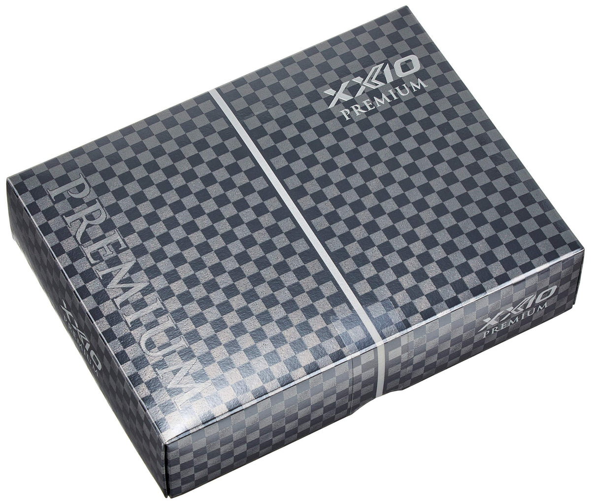 DUNLOP Xexio Premium Golf Balls Royal Platinum close-up showing soft ionomer cover for greenside feel.