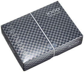 DUNLOP Xexio Premium Golf Balls Royal Platinum close-up showing soft ionomer cover for greenside feel.