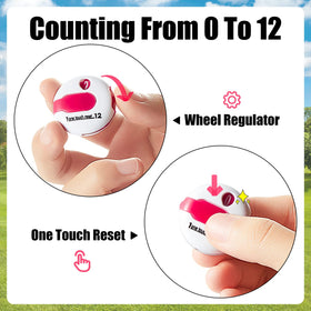 Dunzy golf score counter wheel reset for fast one-touch tally reset
