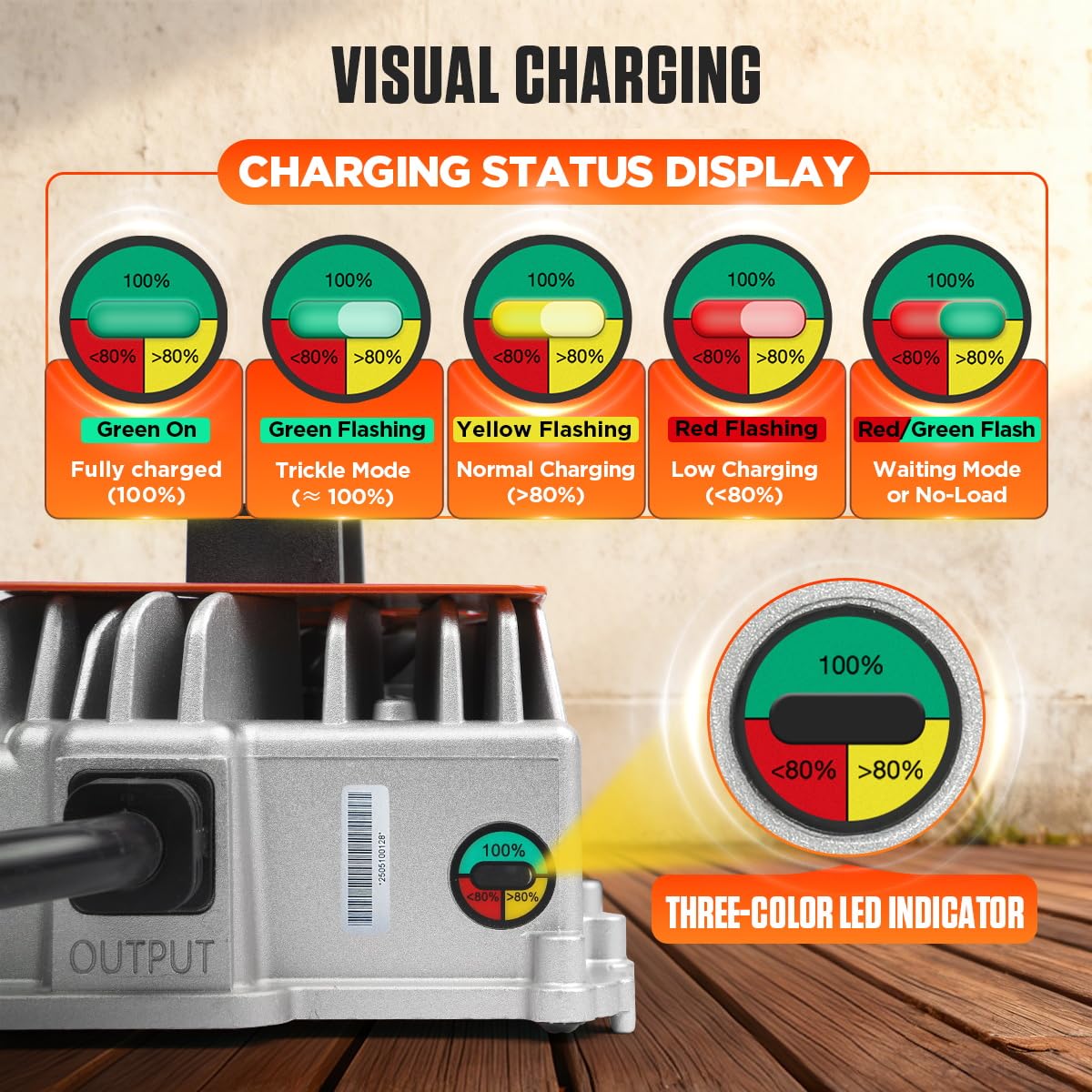 10-foot power cord and 6-foot charge cable offer flexible setup