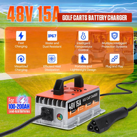 DUOYI 48V EZGO charger with 16ft cable ready for flexible charging spots