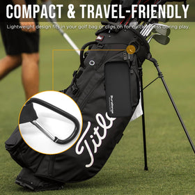 DURARANGE compact travel size fits in golf bag or luggage for easy carry