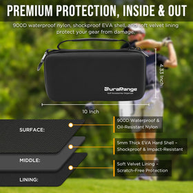DURARANGE removable glove holder keeps gloves straight and crease-free on the course