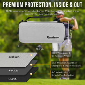 DURARANGE golf glove holder case open organization highlighting ball and tee pockets