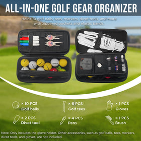 DURARANGE organizer for balls, tees, and markers on the go.