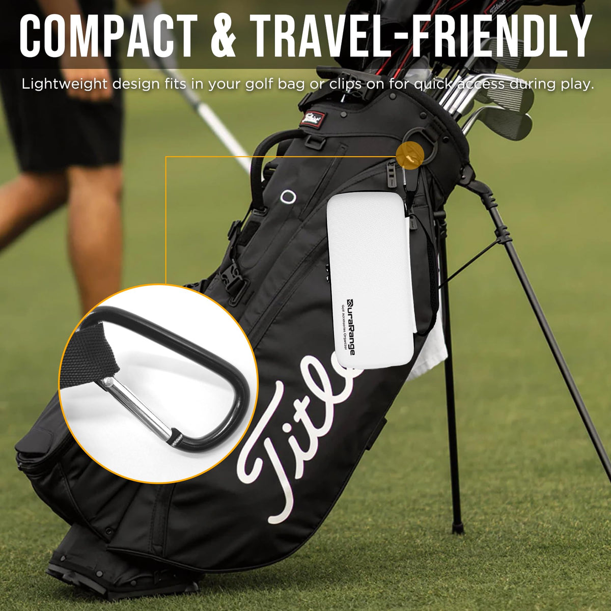 DURARANGE velvet-lined interior cushions golf essentials safely.