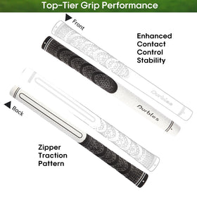 Durbles grips with alignment arrows on handle for quick setup