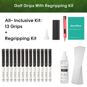 Durbles standard midsize white grip on a driver shows ergonomic fit
