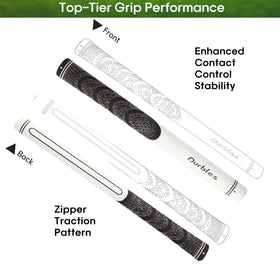 Durbles standard size white golf grips for classic fit