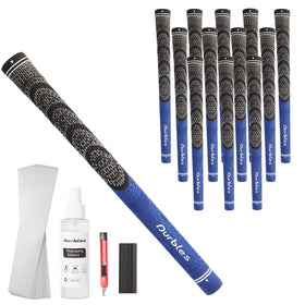 Durbles golf grips texture closeup on blue grip for enhanced feel and control