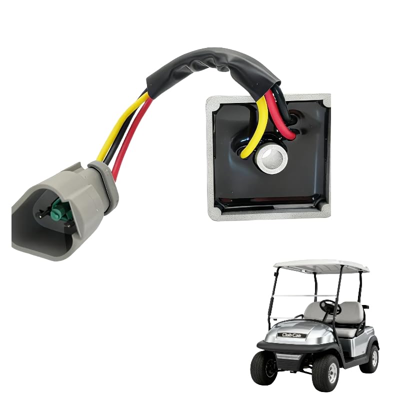 Durzerd Club Car 12V regulator front view showing compact plug-and-play design for steady voltage.