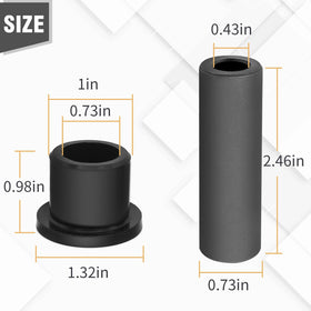 DUZFOREI kit contains four flanged bushings and two spacer tubes