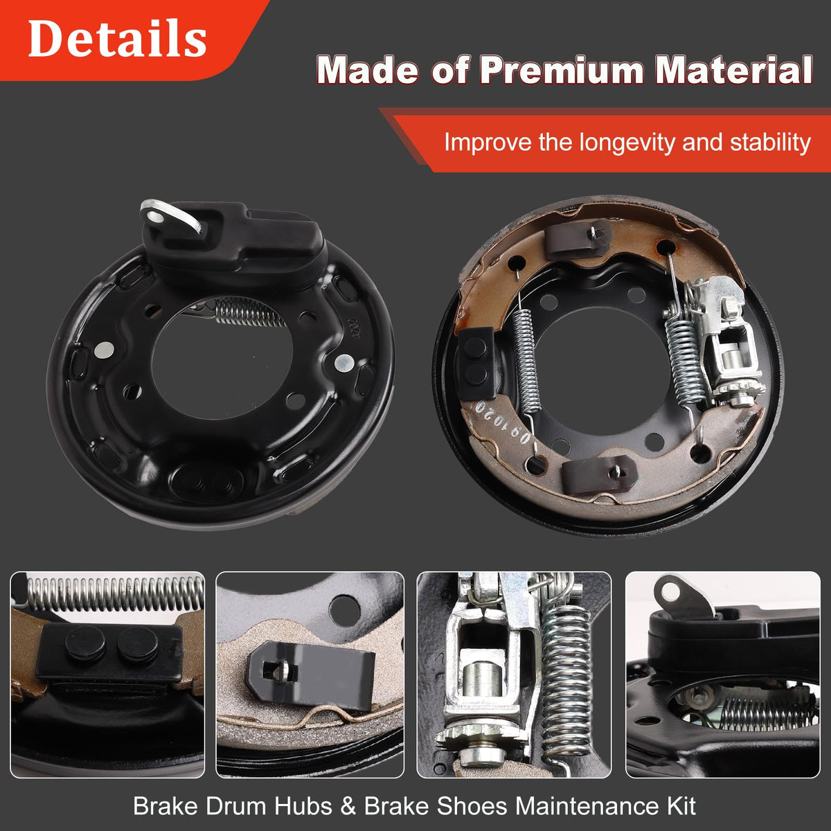 DWLDMLWC high-carbon drums resist rust for long-lasting braking