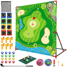 DyBaxa golf chipping mat 54x54 for spacious backyard practice and family fun