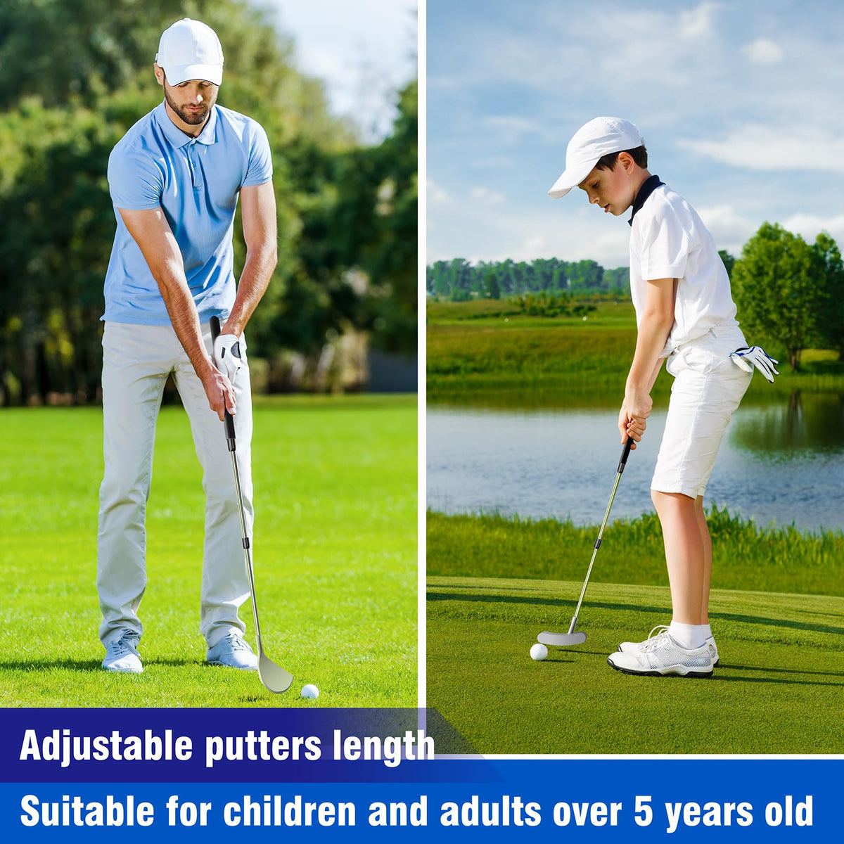 Dyienocs junior putter club aids green accuracy during cup practice.