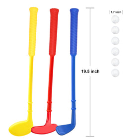 Dyienocs clubs suitable for both indoor and outdoor use by young players.