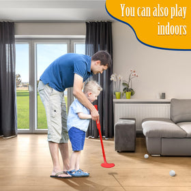 Dyienocs toddler golf clubs include iron for versatile practice sessions.