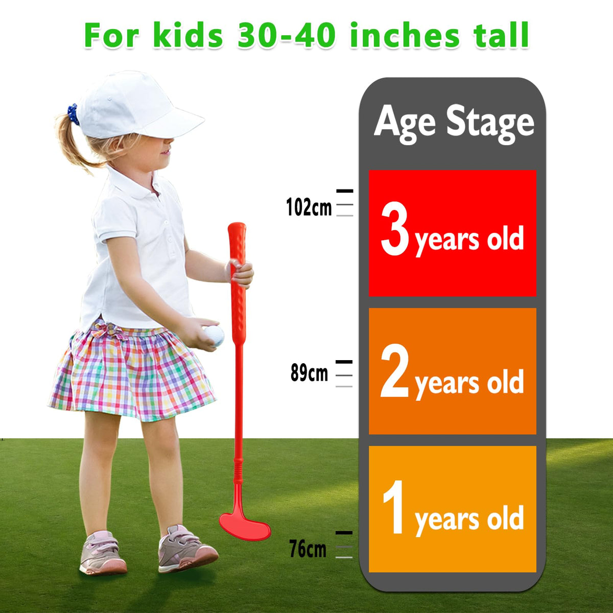 Durable Dyienocs plastic putter designed for safe toddler use.