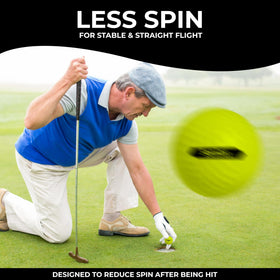 Dymond Golf high-visibility yellow ball is easy to spot