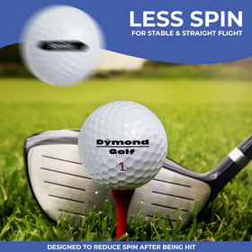 Dymond Golf Senior Balls 332-dimple flight pattern supports stable shots