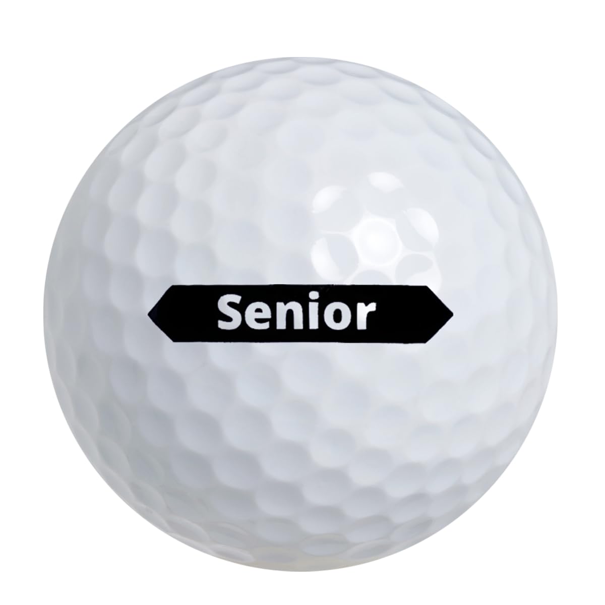 Dymond Golf Senior Balls Surlyn cover close-up highlighting durable, low-spin design