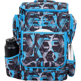 Dynamic Discs Combat Ranger backpack front view with ample disc capacity.