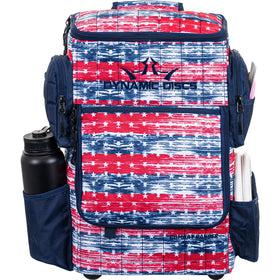 Dynamic Discs Combat Ranger backpack top compartment for quick putter access on the course